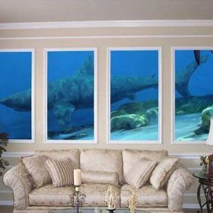 مدل کار شده کاشی سه بعدی طرح منظره